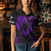Load image into Gallery viewer, It's In My DNA Custom Purple Grunge Dart Polo Shirt For Women US Flag Dart Jerseys NYN1367