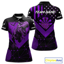 Load image into Gallery viewer, It's In My DNA Custom Purple Grunge Dart Polo Shirt For Women US Flag Dart Jerseys NYN1367