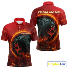 Load image into Gallery viewer, Panther Flaming Dartboard Custom Darts Polo  Shirt For Men - Darts Team Jersey NYN0727
