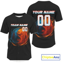 Load image into Gallery viewer, Custom Baseball Men Jersey Personalized Flaming 3D Baseball , Baseball Team Shirts NYN1040