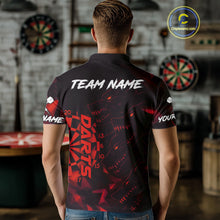 Load image into Gallery viewer, Custom Black And Red Wolf Dartboard Dart Jersey For Men Outfits Dart Team Jerseys NYN1400