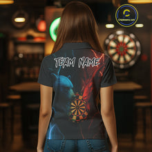 Load image into Gallery viewer, Goat &amp; Bear Dartboard Women's Darts Polo Shirt - Custom Name For Darts Jersey NYN0758