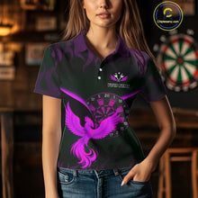 Load image into Gallery viewer, Phoenix Flame Dartboards Women's Darts Shirt - Custom Name &amp; Team Jersey | Opt3 - Purple NYN0638
