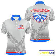 Load image into Gallery viewer, Light Eagle Dartboard Men's Darts Polo Shirt - Custom Name For Darts Jersey NYN0760