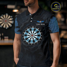 Load image into Gallery viewer, Dark Spiral Web Dartboards Men's Darts Team Shirt - Custom Name For Darts Jersey NYN0496