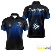 Load image into Gallery viewer, Lightning Dartboard Men's Darts Polo Shirt Custom Name For Players - Darts Jersey NYN0734