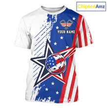 Load image into Gallery viewer, Red White Blue 250th Anniversary Pickleball Shirt For Men Patriotic USA Pickleball Jersey