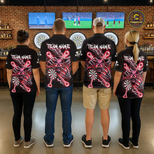 Load image into Gallery viewer, Personalized Red Skeleton Thunder Lightning Men Dart Quarter- Zip Shirts Skull Dart Jerseys NYN2121