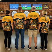 Load image into Gallery viewer, Custom Funny Skeleton Play Dart And Beer Dartboard Men Polo Shirt Personalized Dart Team Jerseys NYN2773