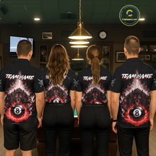 Load image into Gallery viewer, Custom Horror Wolfs Black Red Smokes Pool 8 Ball Women's Billiard Team Shirt Billiard Attire NYN2668