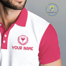 Load image into Gallery viewer, Mens Flamingo Tropical Polo Golf Shirts Custom Pink And White Ball Golf Attire For Golfers NYN3061