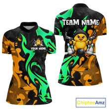 Load image into Gallery viewer, Duck Gun Women Bowling 1/4-Zip Shirt Custom Grunge Youth Cute Bowling Team Attire