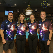 Load image into Gallery viewer, Multi-Color Butterfly 8 Ball Pool Polo &amp; 1/4 Zip Shirts For Men Custom Pool Billiard Team Jerseys NYN2972