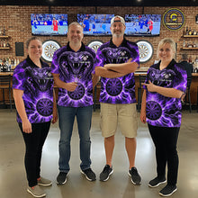 Load image into Gallery viewer, Thunder Lightning Purple Cobra Snake Dart Shirts For Women Custom Team Outfit Darts Jerseys NYN3361