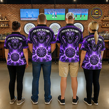 Load image into Gallery viewer, Thunder Lightning Purple Cobra Snake Dart Shirts For Women Custom Team Outfit Darts Jerseys NYN3361