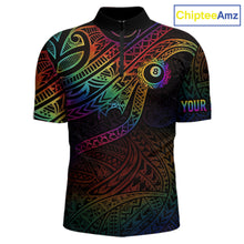 Load image into Gallery viewer, Colorful Rainbow Tribal Billiard Jersey For Men 8 Ball Billiard Uniform Billiard Team Shirts NYN2922