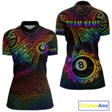 Load image into Gallery viewer, Colorful Rainbow Tribal Billiard Jersey For Women 8 Ball Billiard Uniform Billiard Team Shirts NYN2922