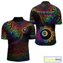 Load image into Gallery viewer, Colorful Rainbow Tribal Billiard Jersey For Men 8 Ball Billiard Uniform Billiard Team Shirts NYN2922