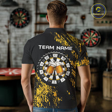 Load image into Gallery viewer, Personalized Funny Beer Cheer And Play Darts Polo &amp; 1/4-Zip Shirt For Men Beers Dart Team Jerseys NYN2946