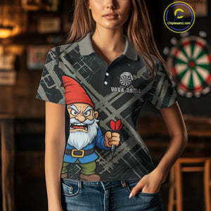 Custom Santa Claus Dartboard Funny Christmas Dart Team Women Polo Shirt Xmas Dart Gifts NYN1537