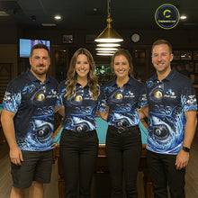 Load image into Gallery viewer, Funny Shark Waving Pool 8 Ball &amp; 9 Ball Billiard Shirt For Women Personalized Ball Billiard Attire NYN2590