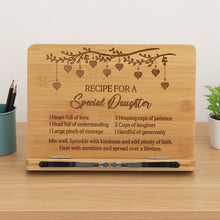Load image into Gallery viewer, Daughter Gifts Book Stand Daughter Recipe Birthday Gifts Christmas Gifts for Daughter