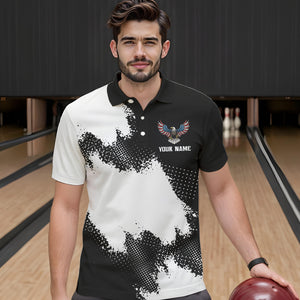 Custom Bowling Shirt Eagle Bowling Team Jersey Men Polo Shirt for Bowlers QZT296