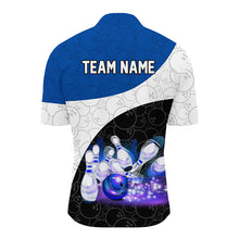 Load image into Gallery viewer, Personalized Bowling Shirt Custom Bowling Team League Bowling Jersey Men Quarter-Zip Shirt QZT260