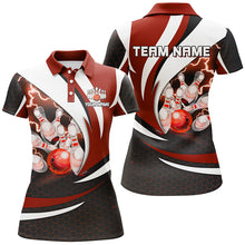 Load image into Gallery viewer, Personalized Bowling Shirt for Women Polo Camo Thunder Bowling Team League QZT429