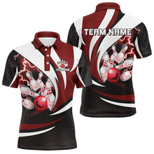 Load image into Gallery viewer, Personalized Bowling Shirt for Men Polo Camo Thunder Bowling Team League QZT429