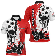 Load image into Gallery viewer, Skull Bowling Shirt for Men Custom Bowling Jersey Bowling Polo Shirt Bowling Team League QZT293