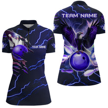 Load image into Gallery viewer, Personalized Women 1/4 Zip Eagle Bowling Shirts Bowling Team League QZT437