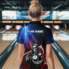 Load image into Gallery viewer, Thunder Bowling Shirt| Grim Reaper Bowling Jersey, Custom Bowling for Women, Polo Bowling Shirt QZT405
