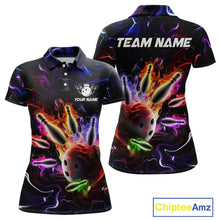 Load image into Gallery viewer, Custom Colorful Bowling Team Shirt for Women Bowling League Jersey Bowlers Gift QZT728