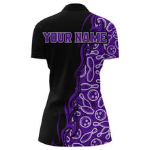 Load image into Gallery viewer, Custom Bowling Shirt for Women Personalized Bowling Jersey Bowling Team League Quarter-Zip Shirt QZT66