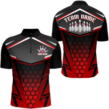 Load image into Gallery viewer, Personalized Bowling Shirt Bowling Team League Men Bowling Jersey 1/4-Zip Shirt Unisex QZT265