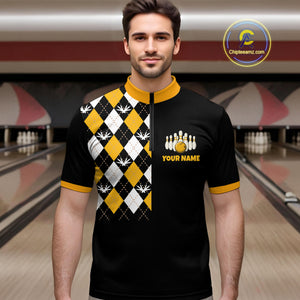 Chick Bowling Shirt Funny Chicken Bowling Team Jersey for Men Polo & Quarter-Zip Bowling League QZT705