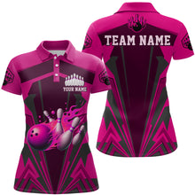 Load image into Gallery viewer, Personalized Bowling Shirts for Women Polo Bowling Jersey Camo Bowling Uniform QZT428
