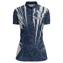 Load image into Gallery viewer, Custom Bowling Shirt Bowling Jersey for Women Bowling Team League Quarter-Zip Shirt QZT252