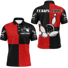 Load image into Gallery viewer, Polo Bowling Shirts Customized for Men Bowling Jersey Bowling Team League QZT425