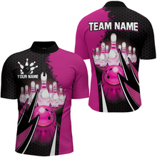 Load image into Gallery viewer, Personalized Bowling Shirts for Men 1/4 Zip Bowling Team Jersey QZT440