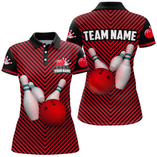 Load image into Gallery viewer, Personalized Bowling Shirt for Women Polo Bowling Jersey Bowling Team League QZT239