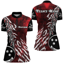Load image into Gallery viewer, Personalized 3D Women's Bowling Team Jersey Bowling Shirt American Bowling Quarter-Zip Shirt QZT43-8