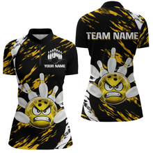 Load image into Gallery viewer, Women's Bowling Shirt Custom Bowling Jersey 1/4 Zip Bowling Multicolor Team Shirts QZT483