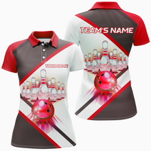 Load image into Gallery viewer, Custom Bowling Shirt for Women, Personalized Bowling Jersey , Women's Bowling Polo Shirt QZT41