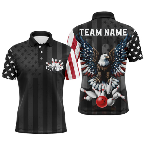 Eagle Bowling Polo Shirt Custom Bowling Jersey for Men Bowling Team League QZT51
