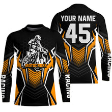 Load image into Gallery viewer, Orange Motocross Jersey Men Women Kid Upf30+ Custom Dirt Bike Shirt Off-Road Jersey Boys Girls PDT668
