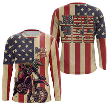 Load image into Gallery viewer, American Flag Motocross Jersey Youth Men Women UPF30+ Custom MX Dirt Bike Shirts MX Motorcycle PDT705