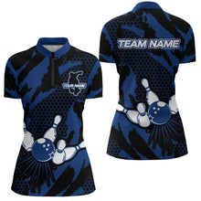 Load image into Gallery viewer, Bowling Jerseys For Women Custom Bowling Quarter-Zip Shirt Team League Bowling Shirts BDT326