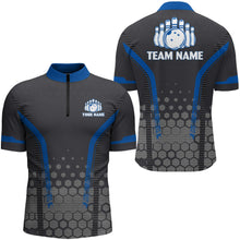 Load image into Gallery viewer, Personalized Bowling Quarter-Zip Shirts Men Custom Bowling Jersey Team Bowlers BDT269